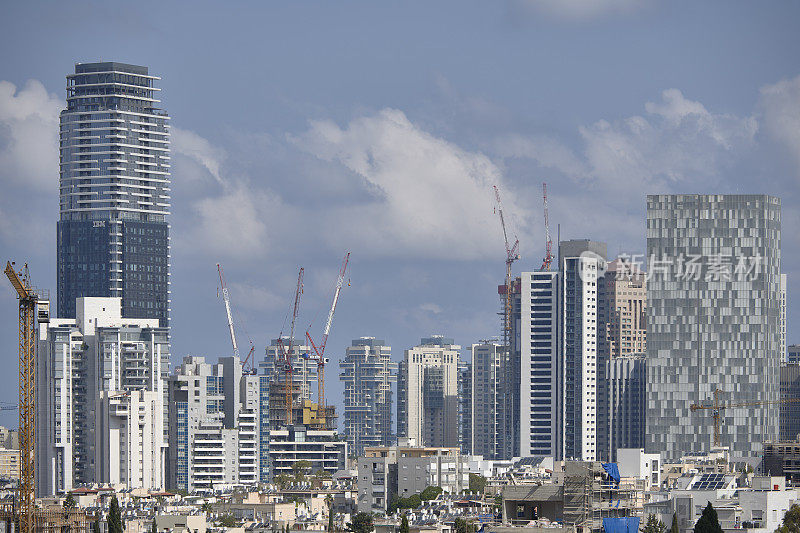 特拉维夫和Ramat-Gan Skyline